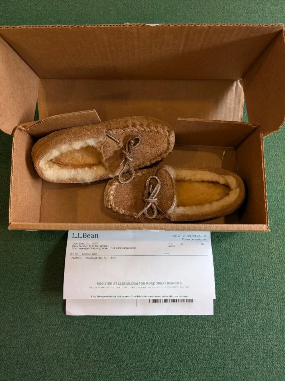 NWT L.L. Bean Kid's Wicked Good Moccasin Slippers Size 11